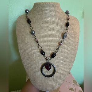 Elegant Black and Silver Beaded Necklace